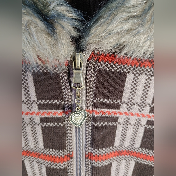 Marie Claire Boutique Zippered Sweater  Size L - Picture 4 of 5
